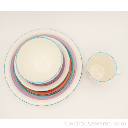 2021 Hot White Stoneware in ceramica 12pcs Dintingware